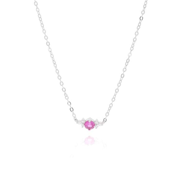 שרשרת כסף ורודה קלאסית