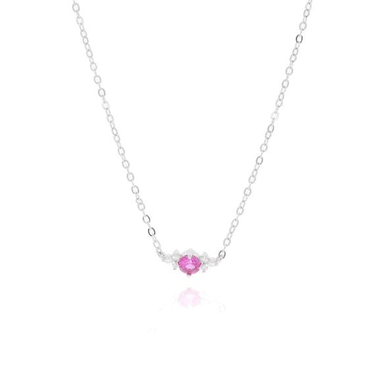 שרשרת כסף ורודה קלאסית