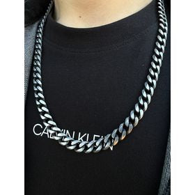 שרשרת חוליות מושחרת לגבר